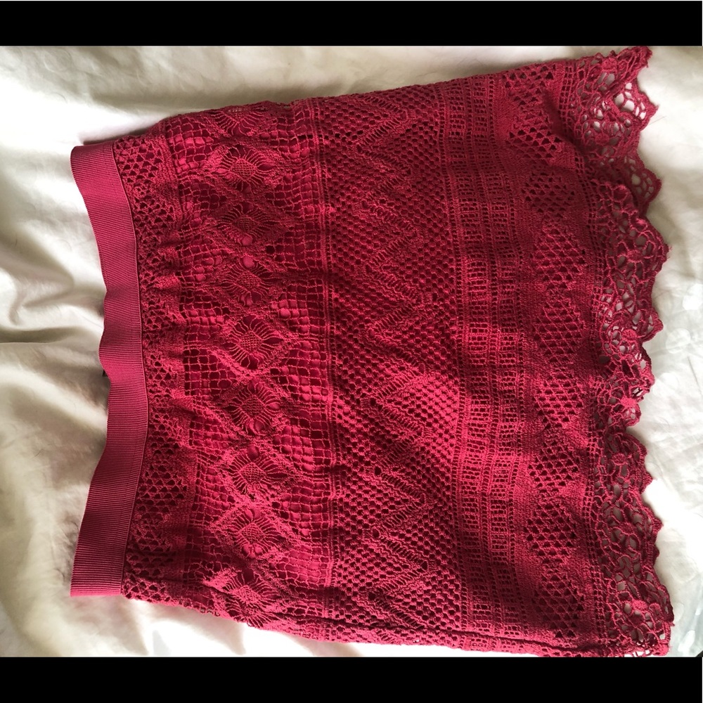 American eagle crochet hot pink skirt